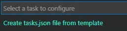 select a task to configure