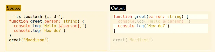 twoslash interrelated code blocks