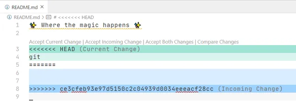 vscode merge conflict