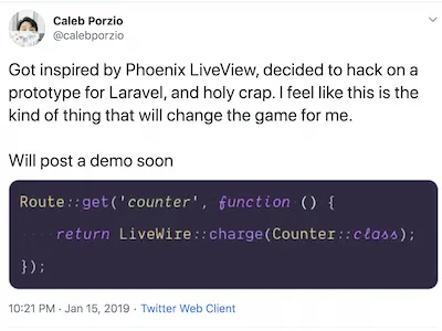 tweet about idea for prototype