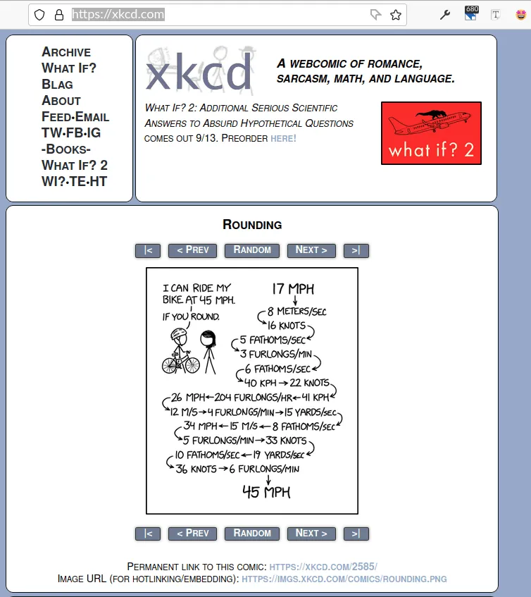 xkcd homepage