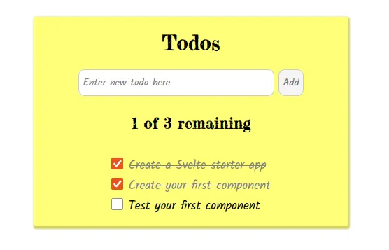 todo app screenshot