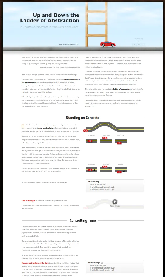 screenshot of Up and Down the Ladder of Abstraction visual essay