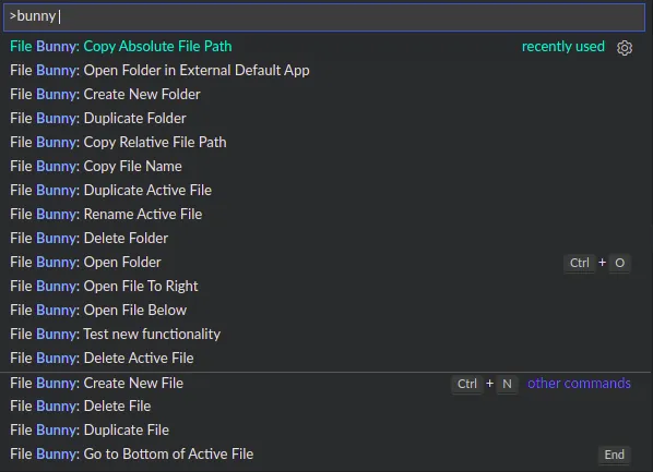 screenshot of command