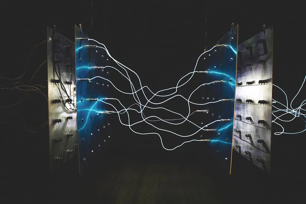 conceptual photo of wired connections